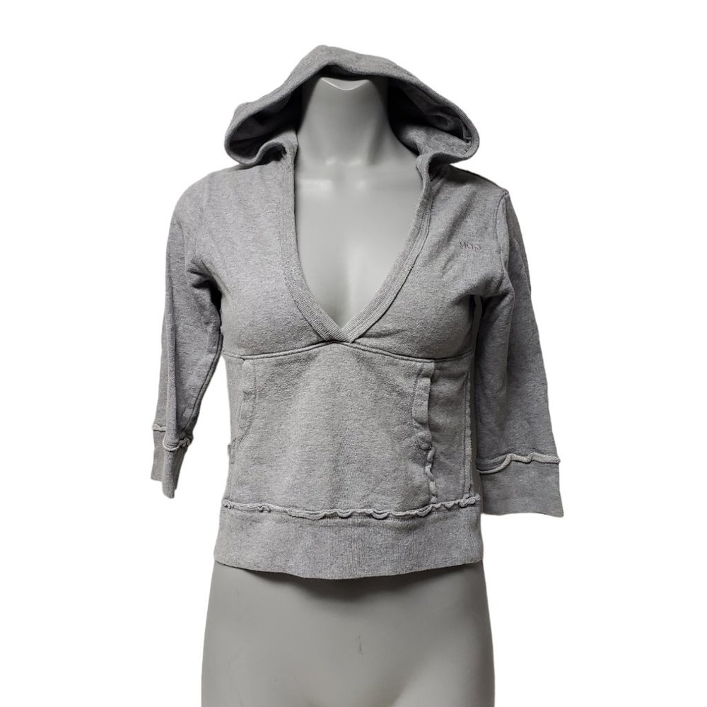 '07 Gap three-quarter sleeves hooded cropped sweatshirt . Junior XXL / 14 - 16